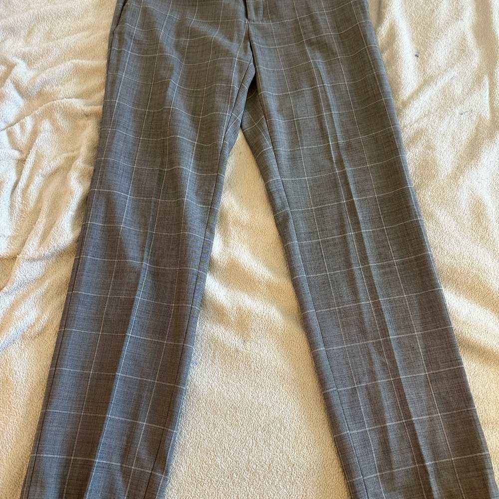 Banana Republic Charcoal Checkered Pants - Size 8